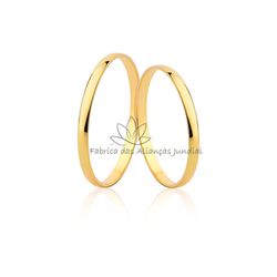 Par De Aliança Meia Cana Em Ouro 18k - CM-17 - Fabrica das Alianças Jundiai