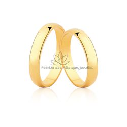 Par De Alianças Em Ouro 18k Abauladas - CM-35 - Fabrica das Alianças Jundiai