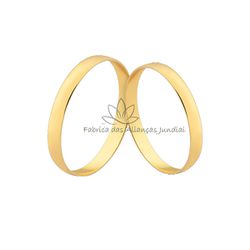 Par De Alianças Meia Cana Em Ouro 10k - CM-126-10k - Fabrica das Alianças Jundiai