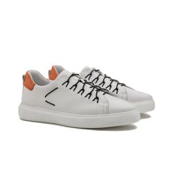 Sneakers Masculino THOR Branco/Tangerina - Factum Shoes