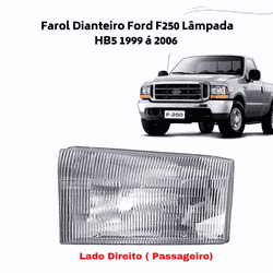 Farol Dianteiro Ford F250 Lâmpada Hb5 1999 a 2006 ... - Fastcarplace