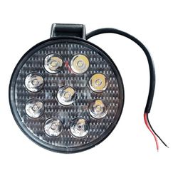 Farol Milha Redondo 27w 12v 24v 9 Leds - 261 - Fastcarplace