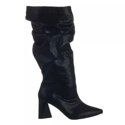 Bota Feminina Slouchy Cristal Preto - F Brazil Store