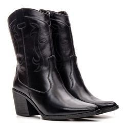 Bota Feminina Texana Western Preta - F Brazil Store