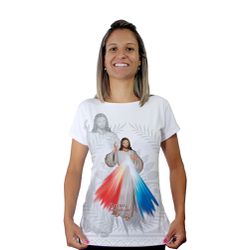 Baby Look-Jesus Misericordioso.BLA375 - BLA375 - Face de Cristo | Moda Cristã