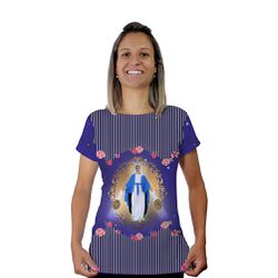 Baby Look-Medalha N. Sª Graças.BLA387 - BLA387 - Face de Cristo | Moda Cristã