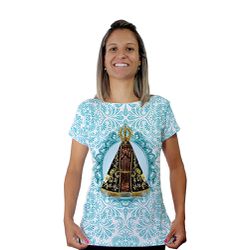 Baby Look-N.Sª Aparecida.BLA006 - BLA006 - Face de Cristo | Moda Cristã
