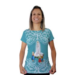 Baby Look-N.Sªde Fátima Pastorinho.BLA073 - BLA073 - Face de Cristo | Moda Cristã