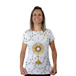 Baby Look-Ostensório.BLA140 - BLA140 - Face de Cristo | Moda Cristã
