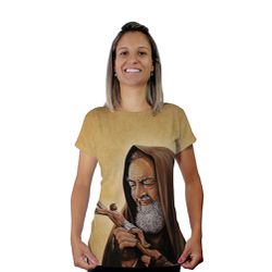 Baby Look-Padre Pio.BLA019 - BLA019 - Face de Cristo | Moda Cristã