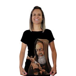 Baby Look-Padre Pio.BLA141 - BLA141 - Face de Cristo | Moda Cristã