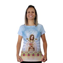 Baby Look-Rosa Mística.BLA109 - BLA109 - Face de Cristo | Moda Cristã