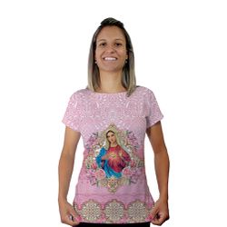 Baby Look-Sagrado Coração de Maria.BLA209 - BLA209 - Face de Cristo | Moda Cristã