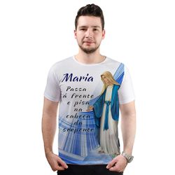 Camiseta-Maria Passa na Frente Graças.GCA801 - GCA801 - Face de Cristo | Moda Cristã