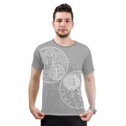 Camiseta-Medalha de São Bento.GCA605 - GCA605 - Face de Cristo | Moda Cristã