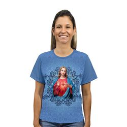 Camiseta-Sagrado Coração de Jesus.GCA225 - GCA225 - Face de Cristo | Moda Cristã