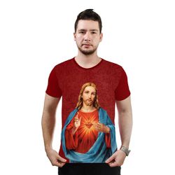 Camiseta-Sagrado Coração de Jesus.GCA831 - GCA831 - Face de Cristo | Moda Cristã