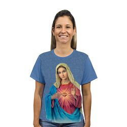 Camiseta-Sagrado Coração. de Maria.GCA775 - GCA775 - Face de Cristo | Moda Cristã