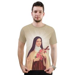 Camiseta-Santa Terezinha.GCA816 - GCA816 - Face de Cristo | Moda Cristã