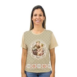 Camiseta-Santo Antonio.GCA246 - GCA246 - Face de Cristo | Moda Cristã