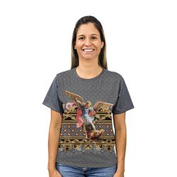 Camiseta-São Miguel Arcanjo.GCA183 - GCA183 - Face de Cristo | Moda Cristã