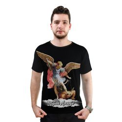 Camiseta-São Miguel Arcanjo.GCA652 - GCA652 - Face de Cristo | Moda Cristã