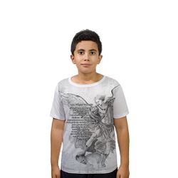 Camiseta Juvenil-São Miguel .GCJ776 - GCJ776 - Face de Cristo | Moda Cristã