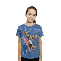 Camiseta Juvenil-São Miguel .GCJ668 - GCJ668 - Face de Cristo | Moda Cristã