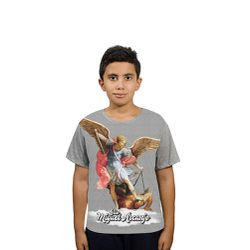 Camiseta Juvenil-São Miguel .GCJ641 - GCJ641 - Face de Cristo | Moda Cristã