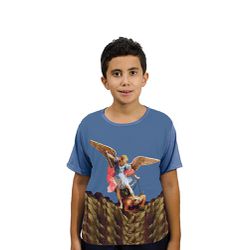 Camiseta Juvenil-São Miguel .GCJ606 - GCJ606 - Face de Cristo | Moda Cristã