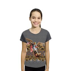 Camiseta Juvenil-São Miguel .GCJ183 - GCJ183 - Face de Cristo | Moda Cristã