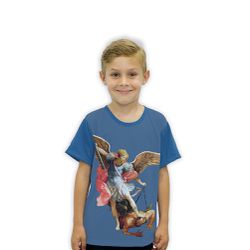 Camiseta Infantil-São MIguel Arcanjo.GCI706 - GCI706 - Face de Cristo | Moda Cristã