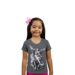 Camiseta Infantil-São Miguel Arcanjo.GCI608 - GCI608 - Face de Cristo | Moda Cristã