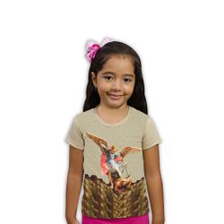 Camiseta Infantil-São Miguel Arcanjo.GCI607 - GCI607 - Face de Cristo | Moda Cristã