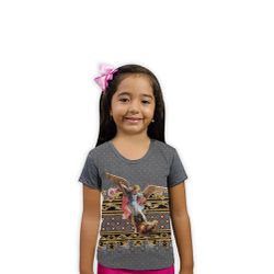 Camiseta Infantil-São Miguel Arcanjo.GCI260 - GCI260 - Face de Cristo | Moda Cristã