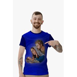 Camiseta-Sagrada Familia.GCA1325 Azul - gca1325 - Face de Cristo | Moda Cristã