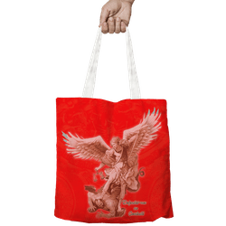 Bolsa São Miguel Vermelha. BOL1310 - BOL1310 - Face de Cristo | Moda Cristã