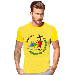Camiseta Jubileu 2025 Amarelo. GCA1459 Amarelo - GCA1459 - Face de Cristo | Moda Cristã
