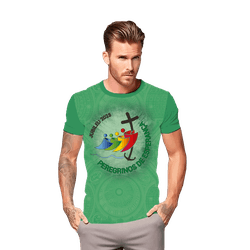 Camiseta Jubileu 2025 Verde. GCA1458 Verde Bandeira - GCA1458 - Face de Cristo | Moda Cristã