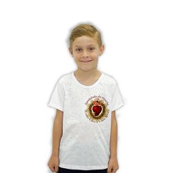 Camiseta Infantil- Coração De Jesus Apostolado.GCI645 - GCI645 - Face de Cristo | Moda Cristã