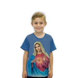 Camiseta Infantil- Sagrado Coração De Maria.GCI775 - GCI775 - Face de Cristo | Moda Cristã