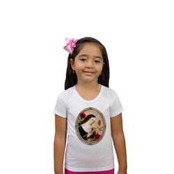 Camiseta Infantil- Santa Rita.GCI186 - GCI186 - Face de Cristo | Moda Cristã