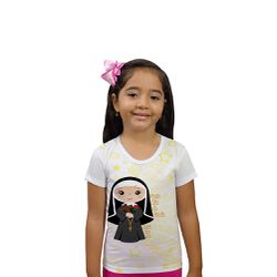 Camiseta Infantil- Santa Rita.GCI1153 - GCI1153 - Face de Cristo | Moda Cristã