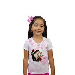 Camiseta Infantil- Santa Rita.GCI1212 - GCI1212 - Face de Cristo | Moda Cristã