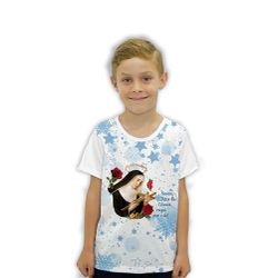 Camiseta Infantil- Santa Rita.GCI1213 - GCI1213 - Face de Cristo | Moda Cristã