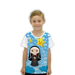 Camiseta Infantil- Santa Rita.GCI1215 - GCI1215 - Face de Cristo | Moda Cristã