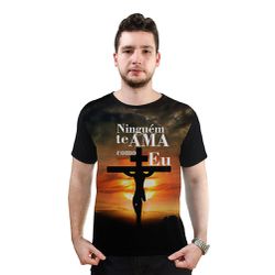 Camiseta-Ninguem te Ama como Eu.GCA787 - GCA787 - Face de Cristo | Moda Cristã