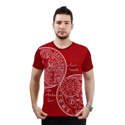 Camiseta-Medalha de São Bento.GCA723 - GCA723 - Face de Cristo | Moda Cristã