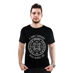 Camiseta-Medalha de São Bento.GCA615 - GCA615 - Face de Cristo | Moda Cristã