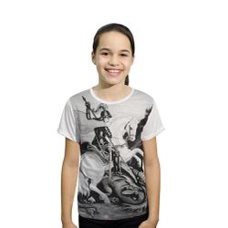 Camiseta Juvenil-São Jorge.GCJ798 - GCJ798 - Face de Cristo | Moda Cristã